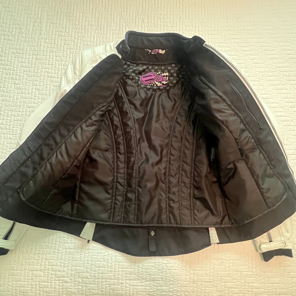 Shift White Leather Motorcycle Jacket - image 6